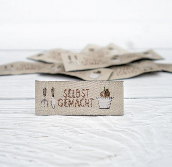 Webetikett / Patch / Flicken Gartenzeit von acufactum